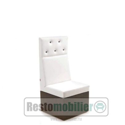 CHAISE FAUTEUIL EN BOIS ET SIMILI CUIR USSEL