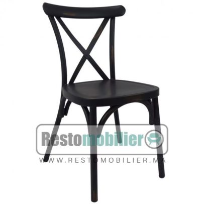 Chaise Cross Antique Noir