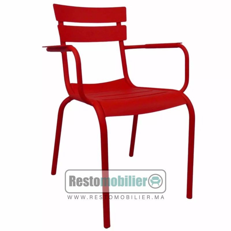 Fauteuil en aluminium Fréjus Rouge